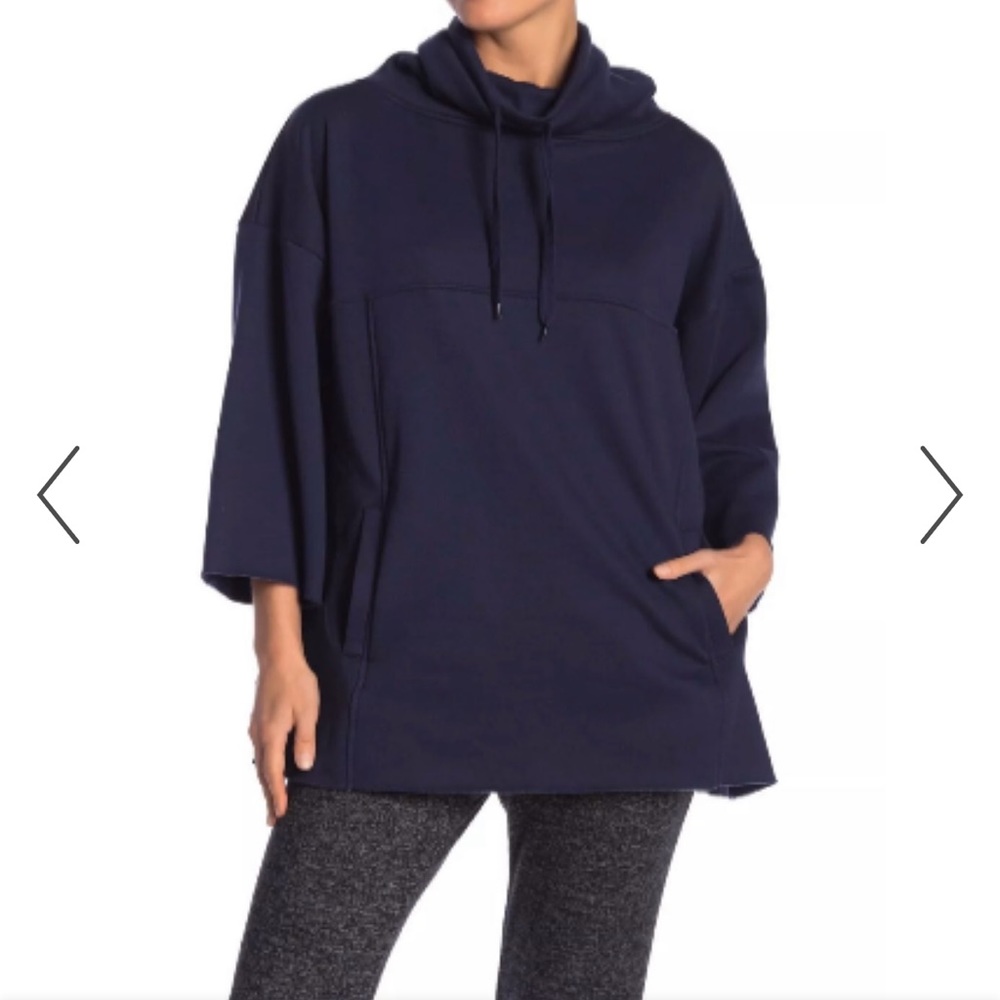 Ugg Astrid fleece lined poncho sweatshirt in navy